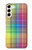 S3942 LGBTQ Rainbow Plaid Tartan Case For Samsung Galaxy S23 Plus