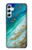 S3920 Abstract Ocean Blue Color Mixed Emerald Case For Samsung Galaxy A34 5G