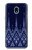 S3950 Textile Thai Blue Pattern Case For Samsung Galaxy J3 (2018), J3 Star, J3 V 3rd Gen, J3 Orbit, J3 Achieve, Express Prime 3, Amp Prime 3