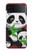 S3929 Cute Panda Eating Bamboo Case For Samsung Galaxy Z Flip 4