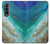 S3920 Abstract Ocean Blue Color Mixed Emerald Case For Samsung Galaxy Z Fold 3 5G