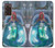 S3912 Cute Little Mermaid Aqua Spa Case For Samsung Galaxy Z Fold2 5G