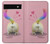 S3923 Cat Bottom Rainbow Tail Case For Google Pixel 6a