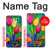 S3926 Colorful Tulip Oil Painting Case For LG V30, LG V30 Plus, LG V30S ThinQ, LG V35, LG V35 ThinQ