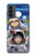 S3915 Raccoon Girl Baby Sloth Astronaut Suit Case For Motorola Moto G52, G82 5G