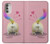 S3923 Cat Bottom Rainbow Tail Case For Motorola Moto G51 5G