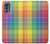 S3942 LGBTQ Rainbow Plaid Tartan Case For Motorola Moto G62 5G