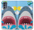 S3947 Shark Helicopter Cartoon Case For Motorola Moto G62 5G