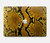 S3365 Yellow Python Skin Graphic Print Hard Case For MacBook Air 15″ (2023,2024,2025) - A2941, A3114, A3241