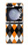 S3421 Black Orange White Argyle Plaid Case For Samsung Galaxy Z Flip 5