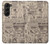 S3819 Retro Vintage Paper Case For Samsung Galaxy Z Fold 5