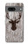 S2505 Reindeer Head Old Wood Texture Graphic Case For Google Pixel 7a