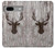S2505 Reindeer Head Old Wood Texture Graphic Case For Google Pixel 7a