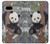 S3793 Cute Baby Panda Snow Painting Case For Google Pixel 7a