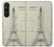S3474 Eiffel Architectural Drawing Case For Sony Xperia 1 V