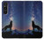 S3555 Wolf Howling Million Star Case For Sony Xperia 1 V