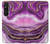 S3896 Purple Marble Gold Streaks Case For Sony Xperia 1 V