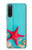 S3428 Aqua Wood Starfish Shell Case For Sony Xperia 10 V