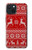S2835 Christmas Reindeer Knitted Pattern Case For iPhone 15