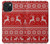 S2835 Christmas Reindeer Knitted Pattern Case For iPhone 15