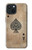 S2928 Vintage Spades Ace Card Case For iPhone 15