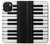 S3078 Black and White Piano Keyboard Case For iPhone 15