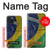 S3297 Brazil Flag Vintage Football Graphic Case For iPhone 15
