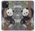 S3793 Cute Baby Panda Snow Painting Case For iPhone 15