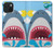 S3947 Shark Helicopter Cartoon Case For iPhone 15