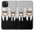 S3557 Bear in Black Suit Case For iPhone 15 Plus