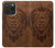 S2529 Leo Zodiac Tattoo Brown Graphic Print Case For iPhone 15 Pro