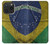 S3297 Brazil Flag Vintage Football Graphic Case For iPhone 15 Pro