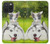 S3795 Kitten Cat Playful Siberian Husky Dog Paint Case For iPhone 15 Pro Max