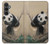 S2210 Panda Fluffy Art Painting Case For Samsung Galaxy S23 FE