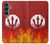 S2803 Fire Red Devil Spear Symbol Case For Samsung Galaxy S23 FE