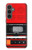 S3204 Red Cassette Recorder Graphic Case For Samsung Galaxy S23 FE