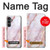 S3482 Soft Pink Marble Graphic Print Case For Samsung Galaxy S23 FE