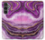 S3896 Purple Marble Gold Streaks Case For Samsung Galaxy S23 FE