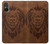 S2529 Leo Zodiac Tattoo Brown Graphic Print Case For Sony Xperia 5 V S2529 Leo Zodiac Tattoo Brown Graphic Print Case For Sony Xperia 5 V