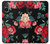S3112 Rose Floral Pattern Black Case For Sony Xperia 5 V