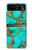 S2688 Aqua Copper Turquoise Gemstone Graphic Case For Motorola Razr 40
