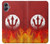 S2803 Fire Red Devil Spear Symbol Case For Samsung Galaxy A05