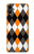 S3421 Black Orange White Argyle Plaid Case For Samsung Galaxy A05 S3421 Black Orange White Argyle Plaid Case For Samsung Galaxy A05