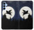 S3289 Flying Pig Full Moon Night Case For Samsung Galaxy A15 5G