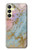 S3717 Rose Gold Blue Pastel Marble Graphic Printed Case For Samsung Galaxy A25 5G