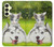 S3795 Kitten Cat Playful Siberian Husky Dog Paint Case For Samsung Galaxy A25 5G S3795 Kitten Cat Playful Siberian Husky Dog Paint Case For Samsung Galaxy A25 5G