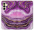S3896 Purple Marble Gold Streaks Case For Samsung Galaxy A25 5G
