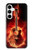 S0415 Fire Guitar Burn Case For Samsung Galaxy A35 5G