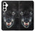 S2823 Black Wolf Blue Eyes Face Case For Samsung Galaxy A35 5G