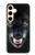 S2823 Black Wolf Blue Eyes Face Case For Samsung Galaxy S24